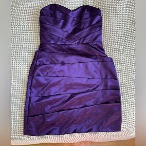 Purple Le Château Strapless Cocktail Dress